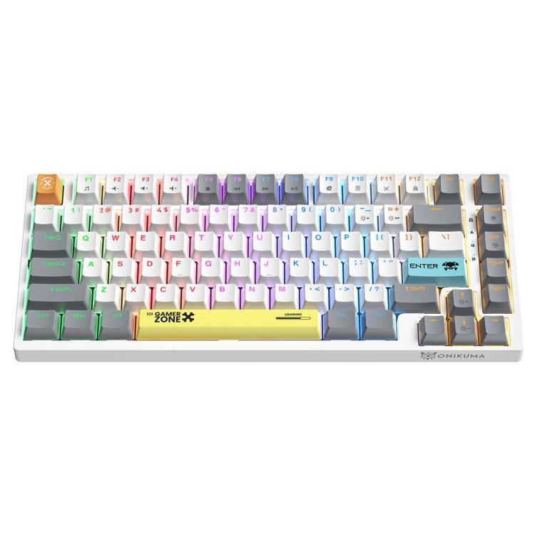 ONIKUMA G58 82-Keys Hot-Swappable Mechanical Gaming Keyboard(White)