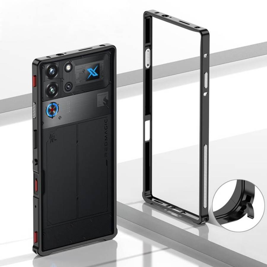 For ZTE nubia RedMagic 10 Pro Metal Frame Heat Dissipation Phone Case(Black)