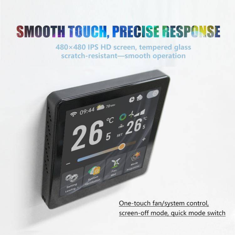 BAC-2005EL Four Channel 4 inch Screen Smart Room Thermostat(Black)