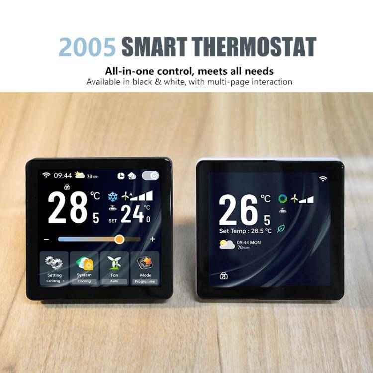 BAC-2005EL Four Channel 4 inch Screen Smart Room Thermostat(Black)