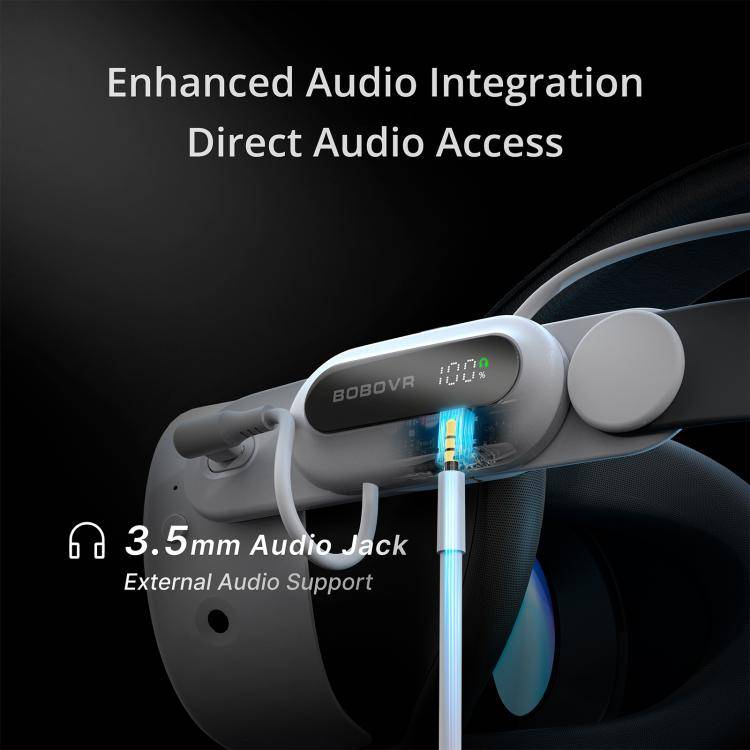 BOBOVR E3 Pro For Quest 3S / 3 VR Head Strap with B100 Battery Cell