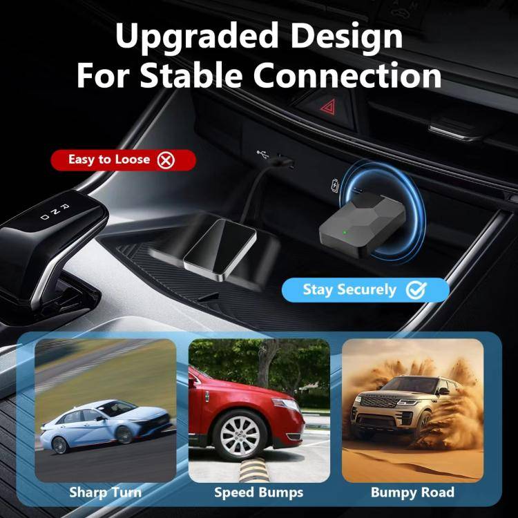 2 in 1 USB Wired to Wireless Car CarPlay / Android Auto Box Adapter(Black)