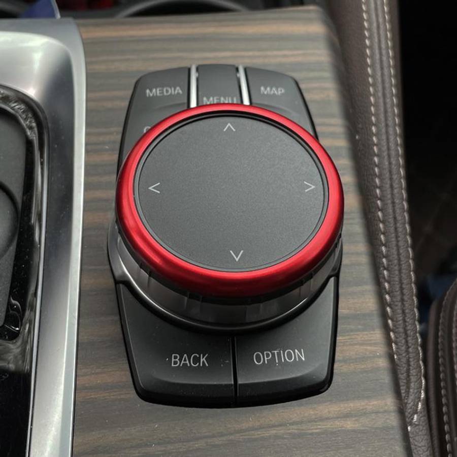 For BMW 2 / 3 / 4 / 5 / 6 / 7 Series Car Multimedia Knob Decorative Ring Cover(Black)