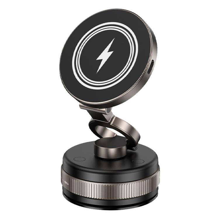 D1W 15W Rotatable Foldable Car Wireless Charging Magnetic Holder(Tarnish)