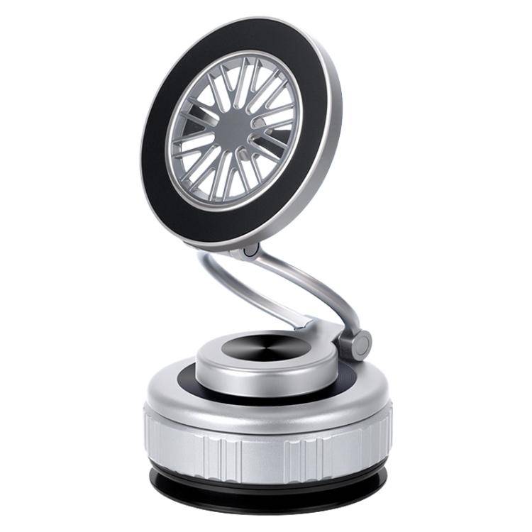 G511 360 Degree Rotating Vacuum Adsorption Magnetic Car Phone Holder(Silver)