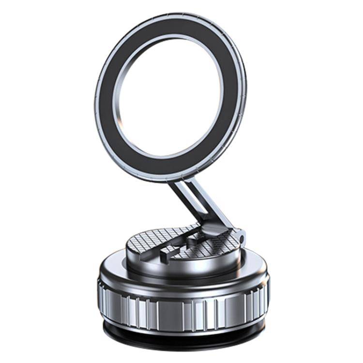 G712 Vacuum Adsorption Foldable Magnetic Car Phone Holder(Silver)