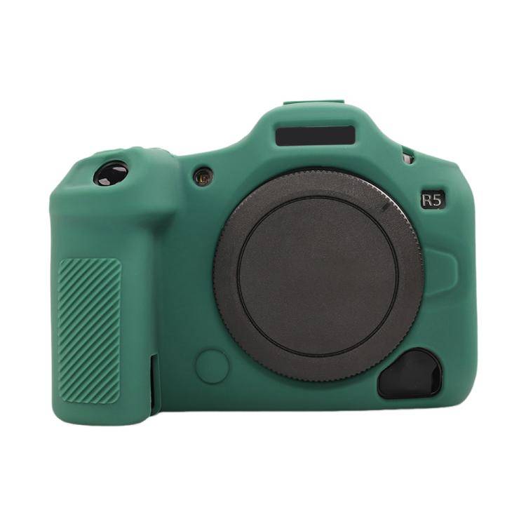 For Canon EOS R5 Mark II / R5II Glossy Soft Silicone Protective Case(Green)