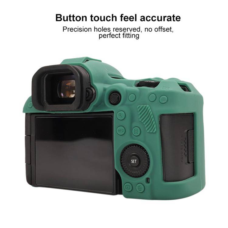For Canon EOS R5 Mark II / R5II Glossy Soft Silicone Protective Case(Green)