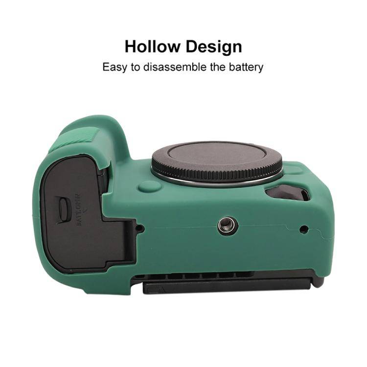 For Canon EOS R5 Mark II / R5II Glossy Soft Silicone Protective Case(Green)