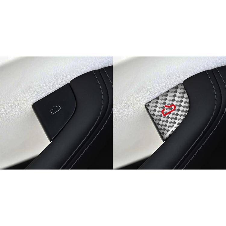 For Tesla Model 3 New Edition 2023+ 4pcs/Set Carbon Fiber Car Door Switch Decorative Sticker with...