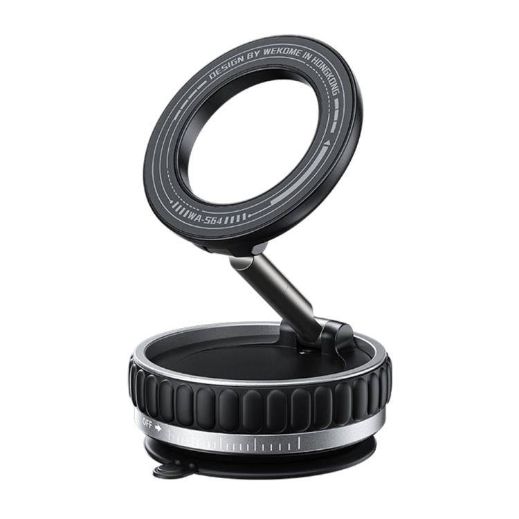 WK WA-S64 K-Captain Lynjia MagSafe Magnetic Rotating Foldable Car Phone Holder(Black)