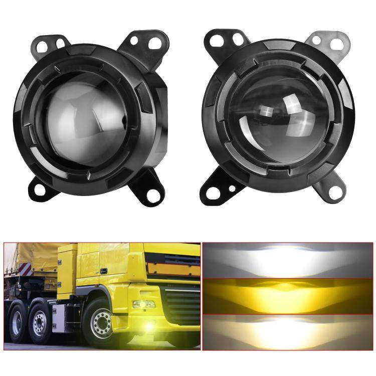T14 2pcs/Pack 55W 3 inch High Power Dual Lens Fog Light Left and Right Mount Holder Style, For DA...
