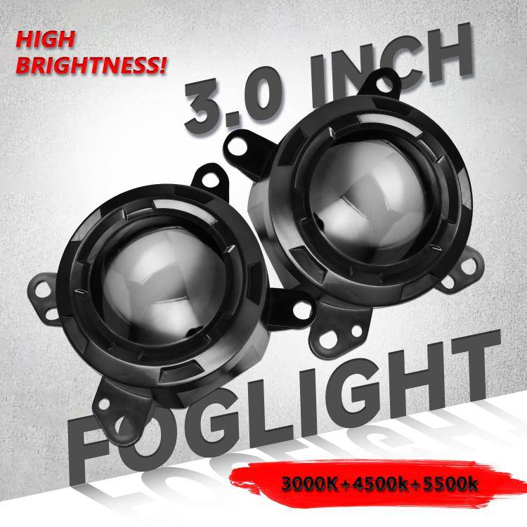 T14 2pcs/Pack 55W 3 inch High Power Dual Lens Fog Light Left and Right Mount Holder Style, For DA...