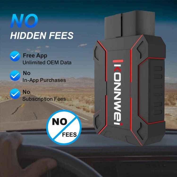 KONNWEI MAXOBD Full Car System Scanner OBD2 Diagnostic Tool Code Read(Black)