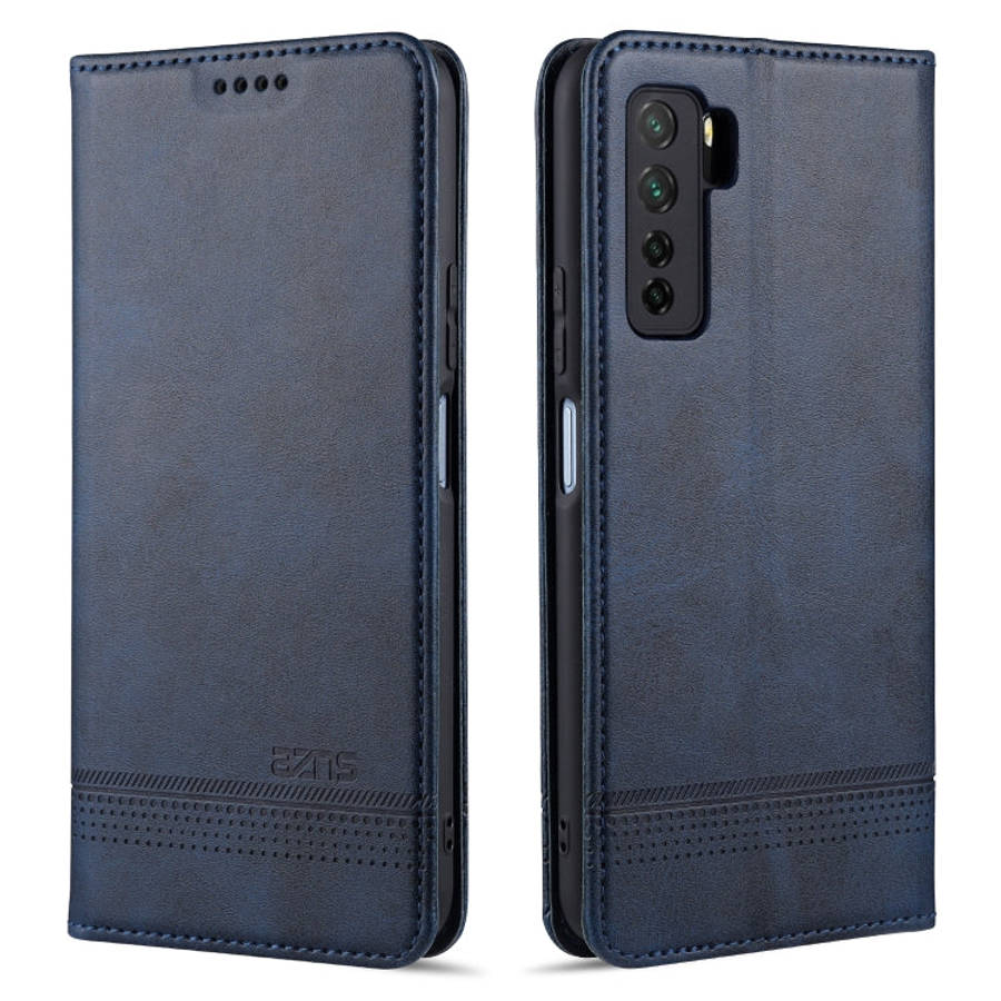 For Huawei Nova 7 SE AZNS Magnetic Calf Texture Horizontal Flip Leather Case with Card Slots & Ho...