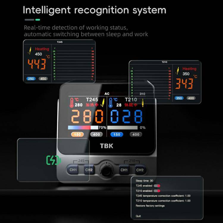 TBK 310 Intelligent Double-station Soldering Station, Plug:EU Plug