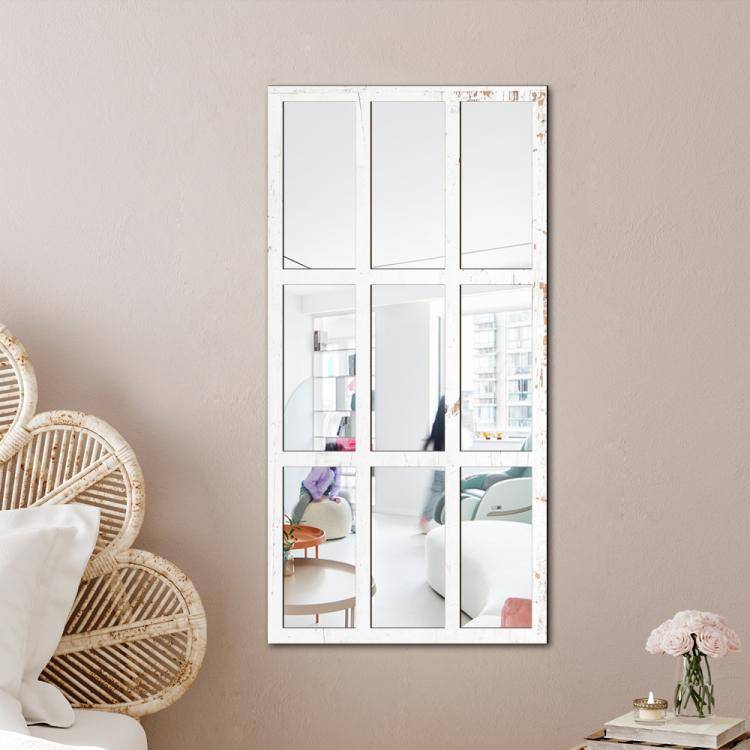 Wood Acrylic Imitation Window Self-adhesive Decorative Mirror, Model:MZ426A-Size L