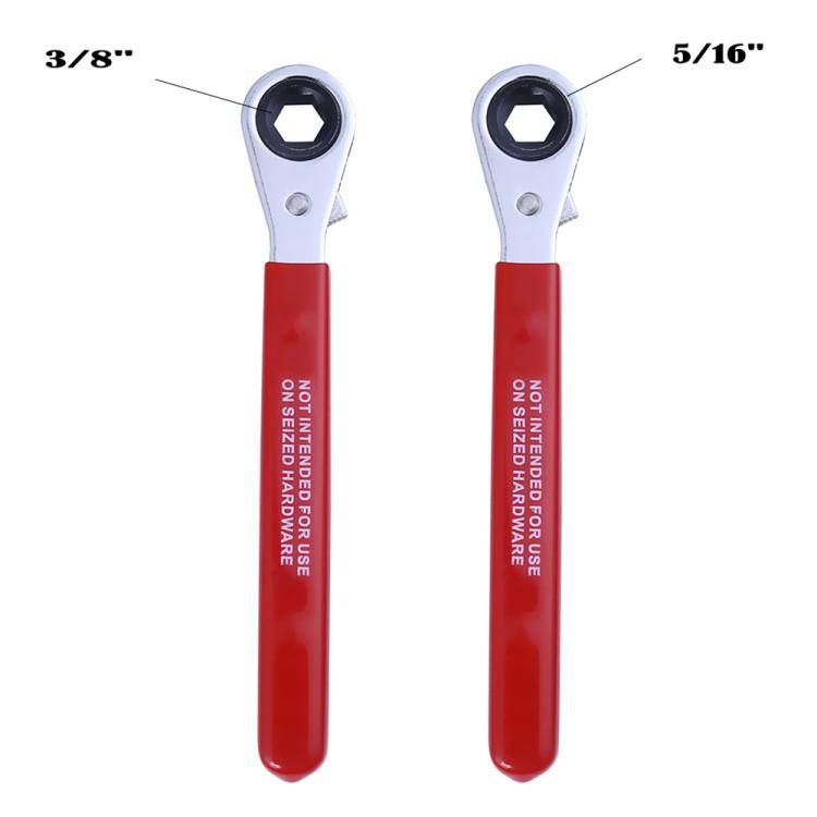 5/16 inch Battery Terminal Hexagon Ratchet Wrench Battery Side Terminal Wrench Tool(Red)