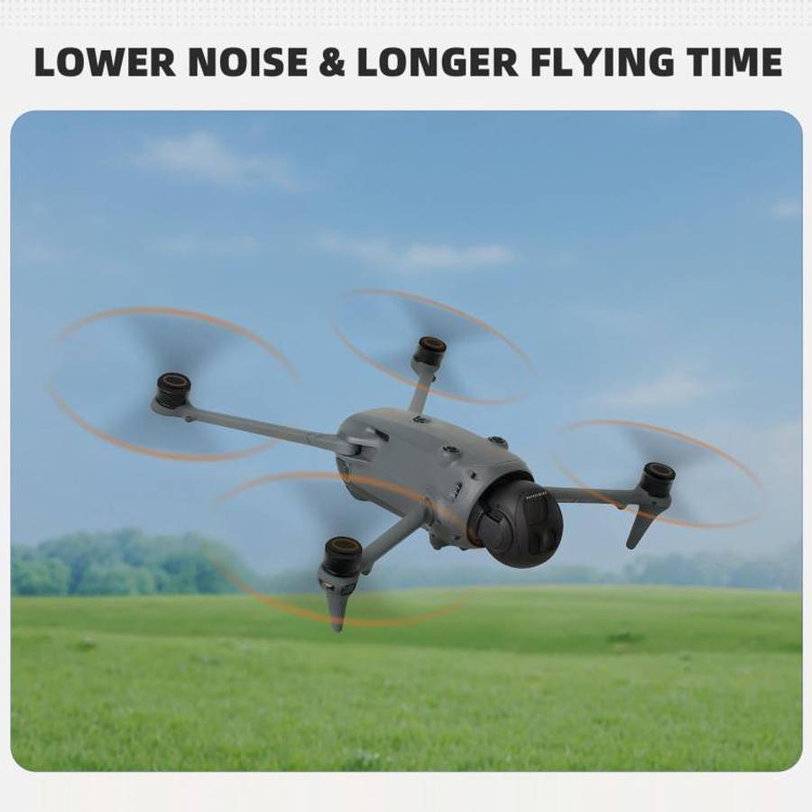 For DJI Mavic 4 Pro Sunnylife 1158F Quick-Release Propellers Blades, Type:Two Pairs(Silver Tip)