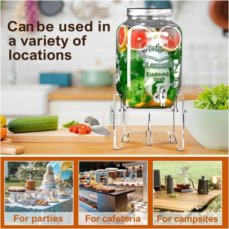 YX171 Acrylic Drink Dispenser Beverage Holder Cakes Stand, Size:19x19x8cm(Transparent)