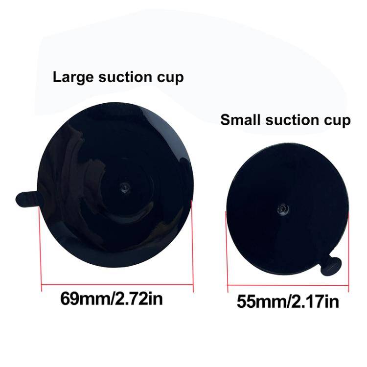 Glass Tile Suction Cup Bracket Base for 15-16mm Ball Head, Size:70mm Epoxy(Black)