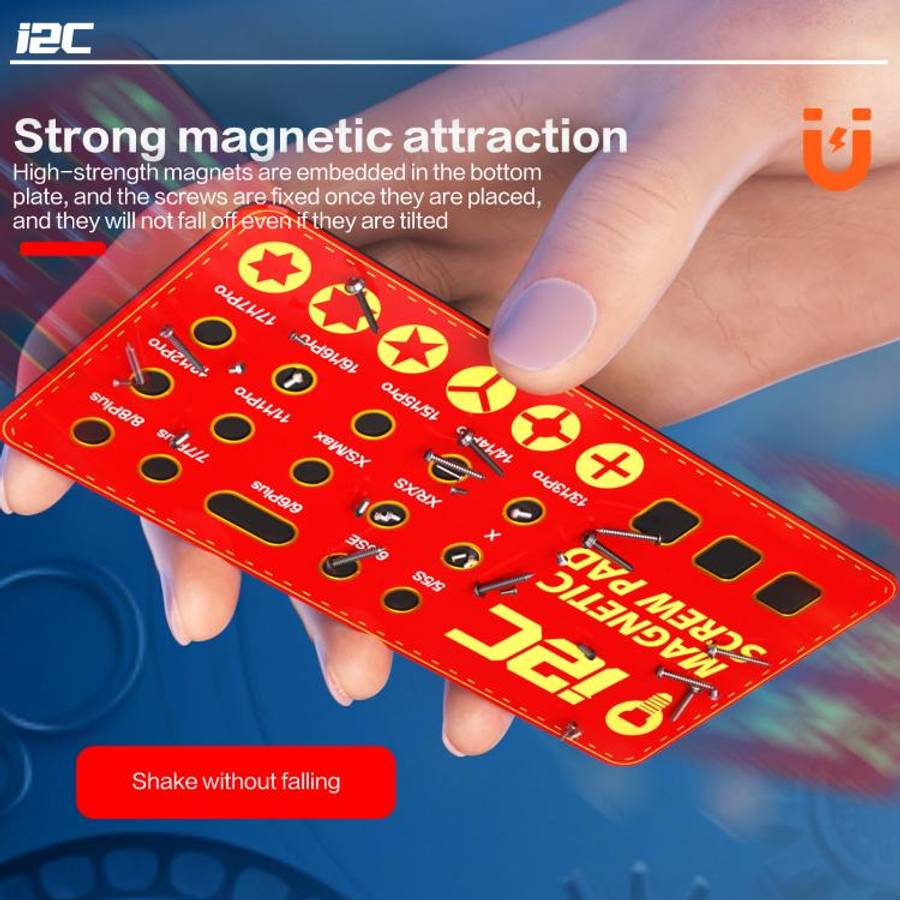 i2C SCO Full Adsorption Magnetic Screw Plate(Red)