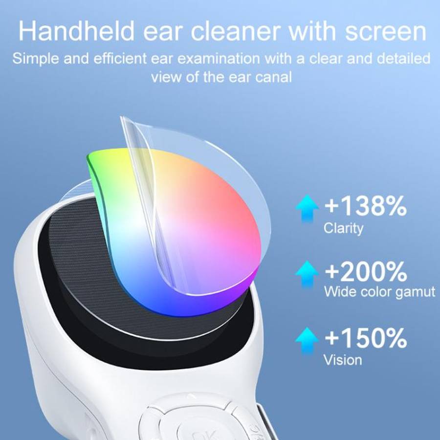 TESLONG SA160 1.45 Inch HD Screen Handheld Smart Visual Otoscope(White)