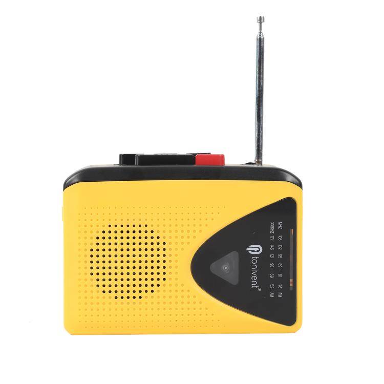 Tonivent TON009B Portable Tape Recorder Cassette Player Support FM / AM Radio(Yellow)