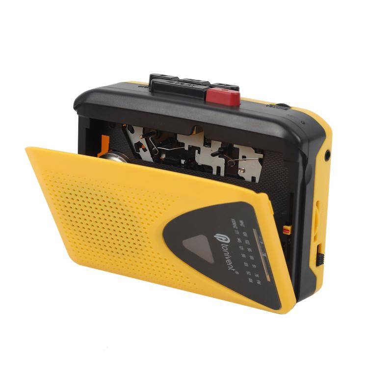 Tonivent TON009B Portable Tape Recorder Cassette Player Support FM / AM Radio(Yellow)