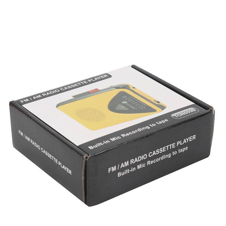 Tonivent TON009B Portable Tape Recorder Cassette Player Support FM / AM Radio(Yellow)