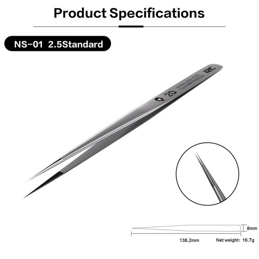 i2C NS Series Super Alloy High Precision Stainless Steel Super Hard Extra Tip Flying Wire Tweezer...