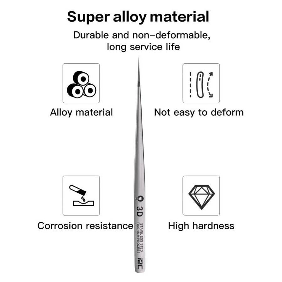 i2C NS Series Super Alloy High Precision Stainless Steel Super Hard Extra Tip Flying Wire Tweezer...