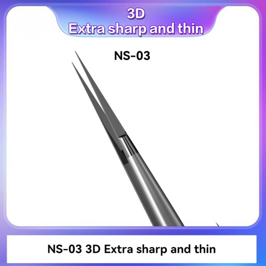 i2C NS Series Super Alloy High Precision Stainless Steel Super Hard Extra Tip Flying Wire Tweezer...