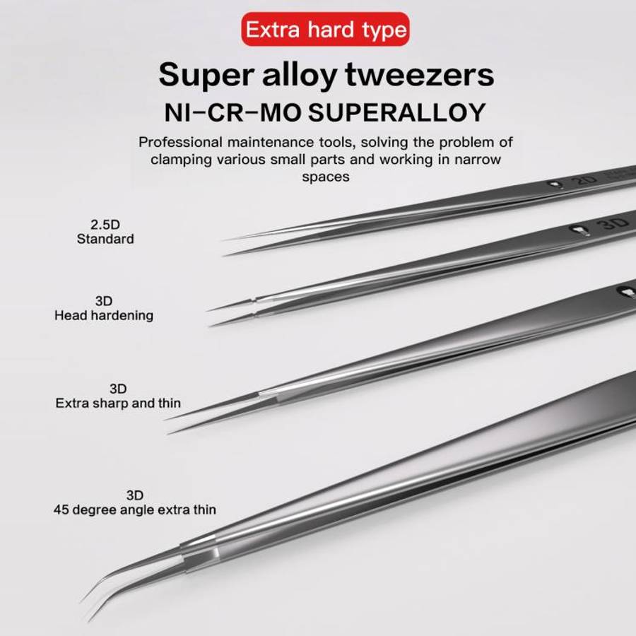 i2C NS Series Super Alloy High Precision Stainless Steel Super Hard Extra Tip Flying Wire Tweezer...