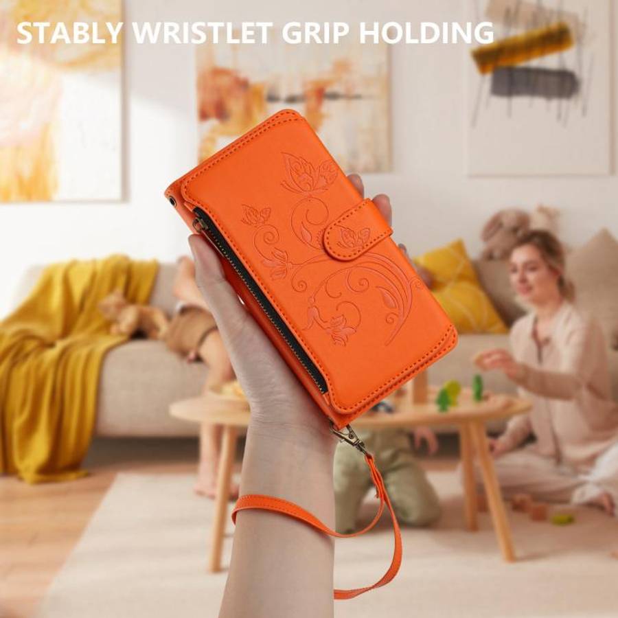 For Doogee Note 59 / Note 59 Pro Butterfly Love Flower Multi-card Zipper Wallet Leather Phone Cas...