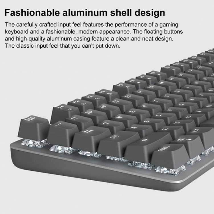 Logitech K845 Backlit Mechanical Wired Keyboard, Cable Length: 1.8m, Type:Longhua-Brown Axis(Black)