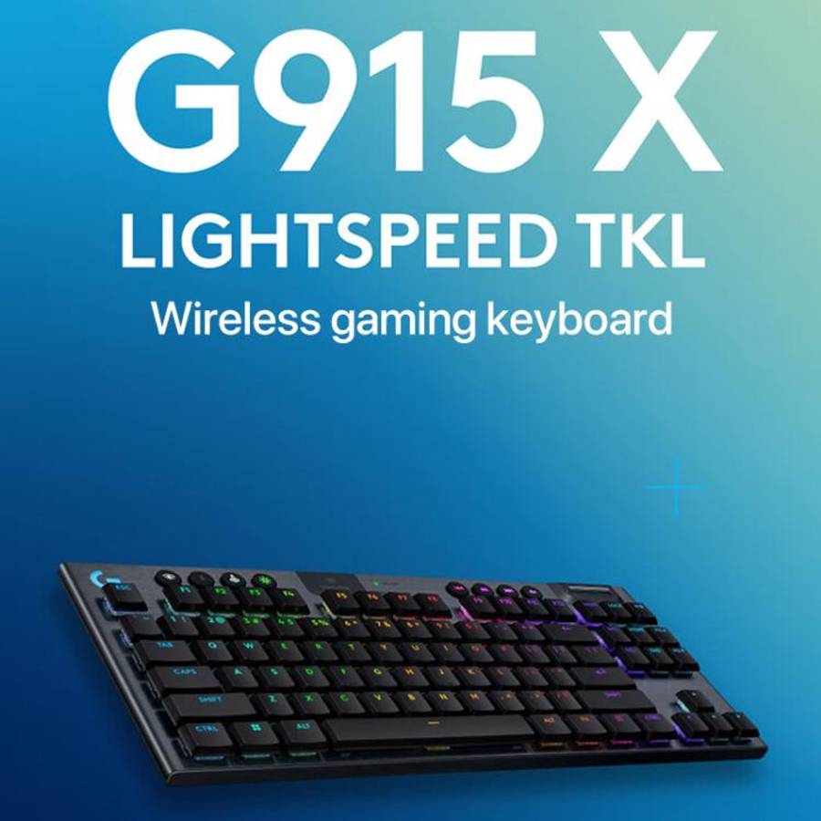 Logitech G915 X LIGHTSPEED TKL Low Profile Gaming Keyboard(Black Clicky)
