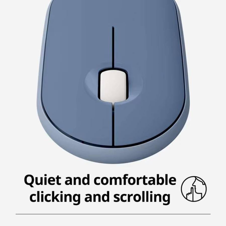 Logitech PEBBLE M350 1000DPI Ultra-Thin Dual-Mode Wireless Bluetooth Mouse(Purple)