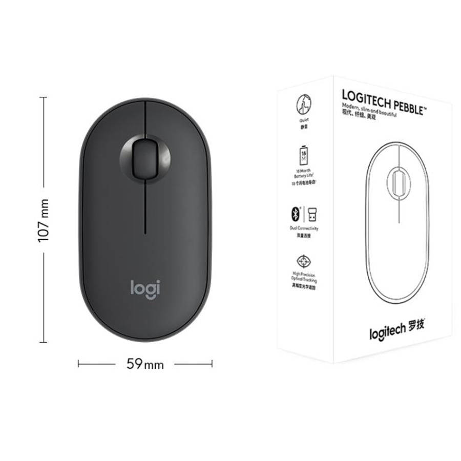 Logitech PEBBLE M350 1000DPI Ultra-Thin Dual-Mode Wireless Bluetooth Mouse(Purple)