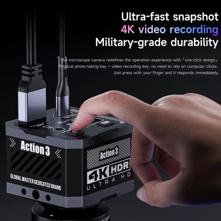 Mechanic Action3 HDMI / USB Thermal Imaging 4K HD Microscope Camera, Plug:US Plug