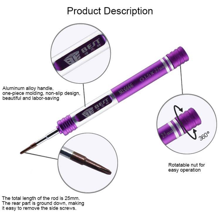 BEST BST-6666 Aluminum Alloy Screwdriver, Model:7 in 1 Set
