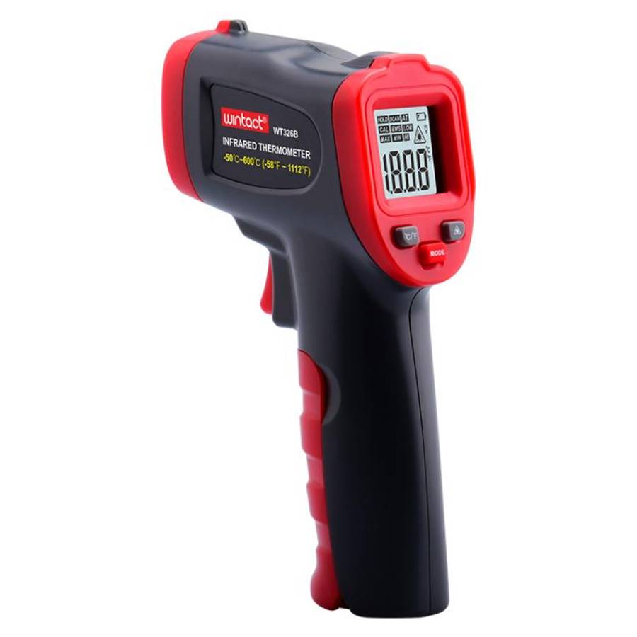 Wintact WT326B Portable Infrared Thermometer, Measuring Range: -50 to 600 Degrees Celsius(Black Red)