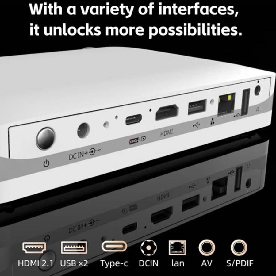 WOWOTO WWT-T10 Android 9.0 DLP 1920x1080P HD 350-400ANSI Smart Projector(EU Plug)