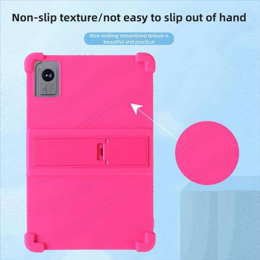 For DOOGEE T40 Pro Shockproof Silicone Tablet Protective Case with Holder(Rainbow)
