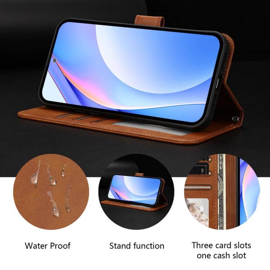 For Doogee N56 / N56 Pro Litter Panda Embossing RFID Leather Phone Case with Lanyard(Brown)