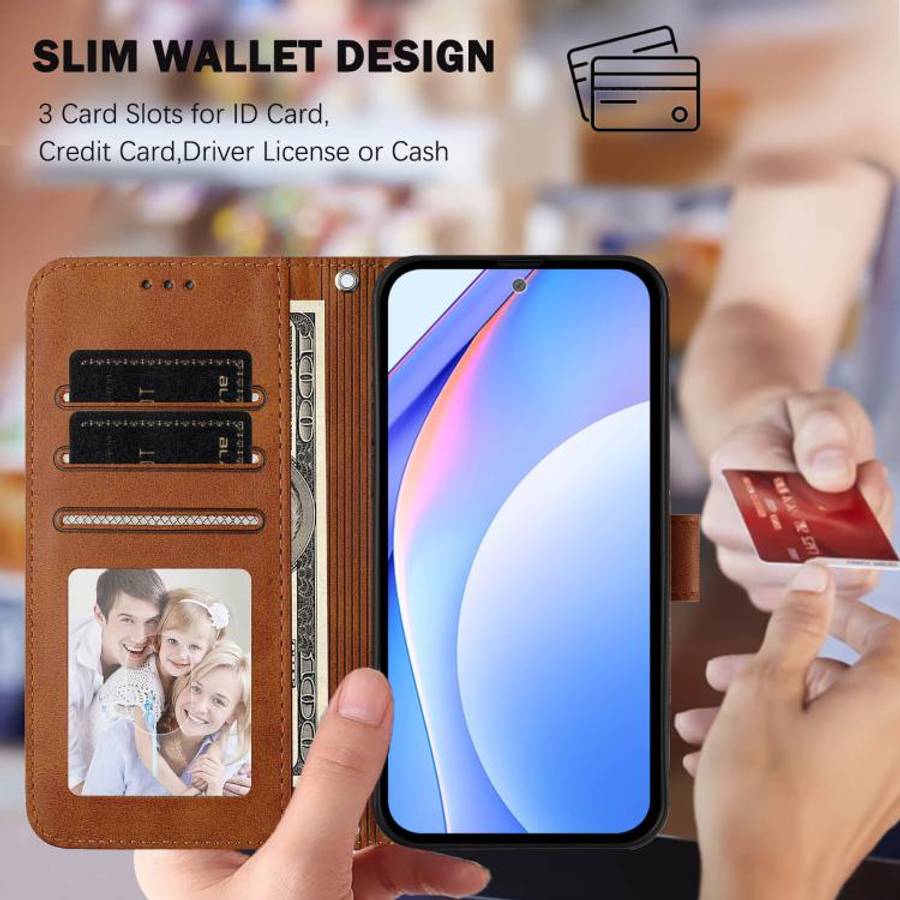 For Doogee N56 / N56 Pro Litter Panda Embossing RFID Leather Phone Case with Lanyard(Brown)
