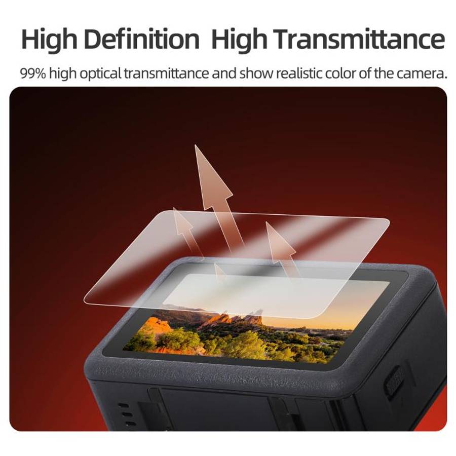 2 Sets Sunnylife Screen Protector Tempered Glass Film For DJI Osmo Action 6(Transparent)