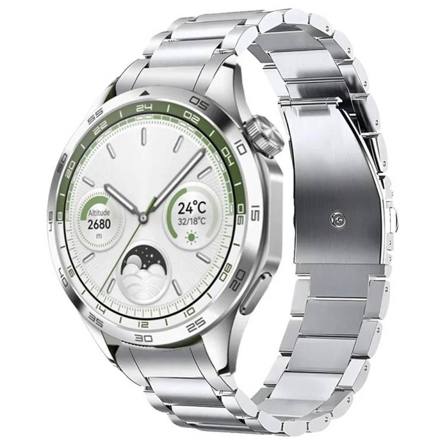 For OPPO Watch X2 / Watch X Three Beads Folding Flat Buckle Titanium Alloy Watch Band(Silver)