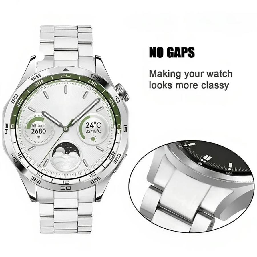 For OPPO Watch X2 / Watch X Three Beads Folding Flat Buckle Titanium Alloy Watch Band(Silver)