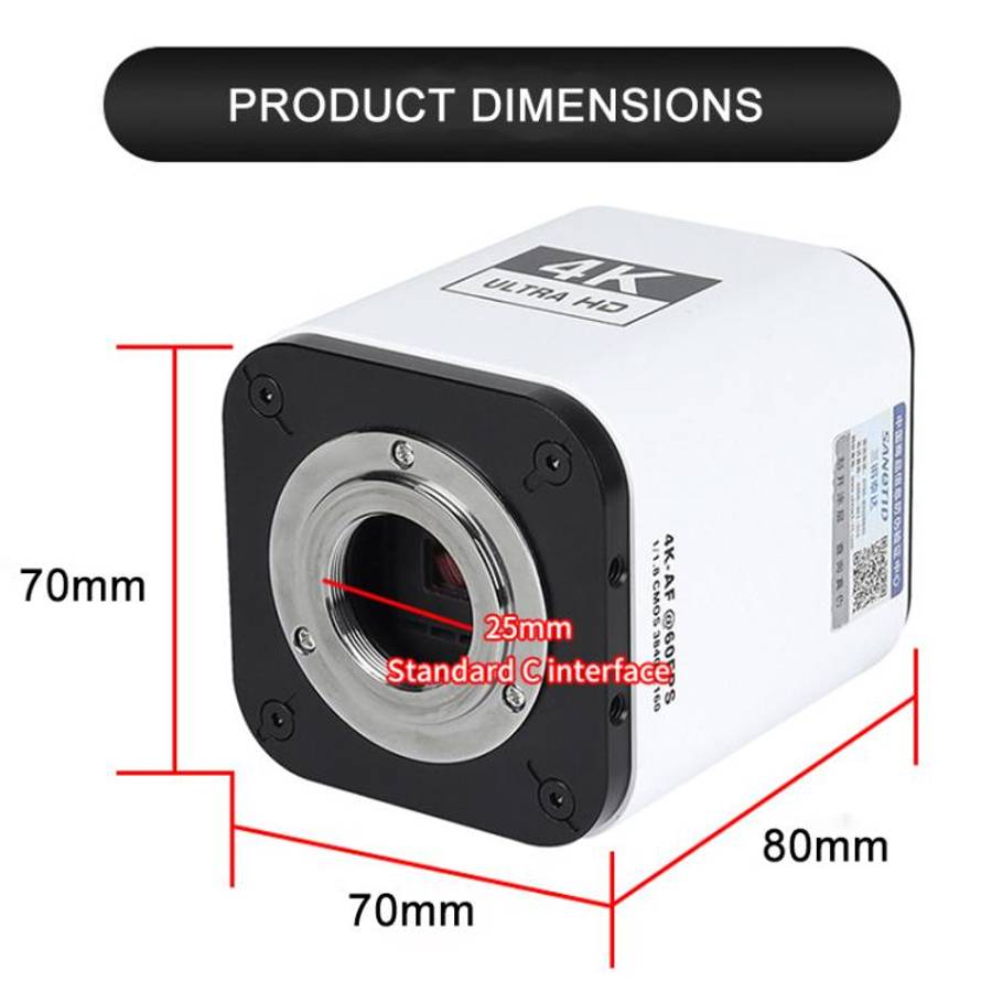 TAIDA TD-4KAF 60FPS CCD Edge Detection 4K Industry Microscope Camera, Plug:US Plug